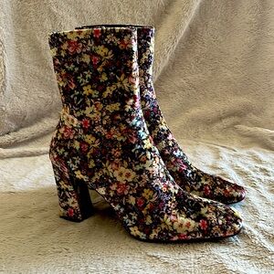 Jeffrey Campbell Multi Velvet Floral Boots